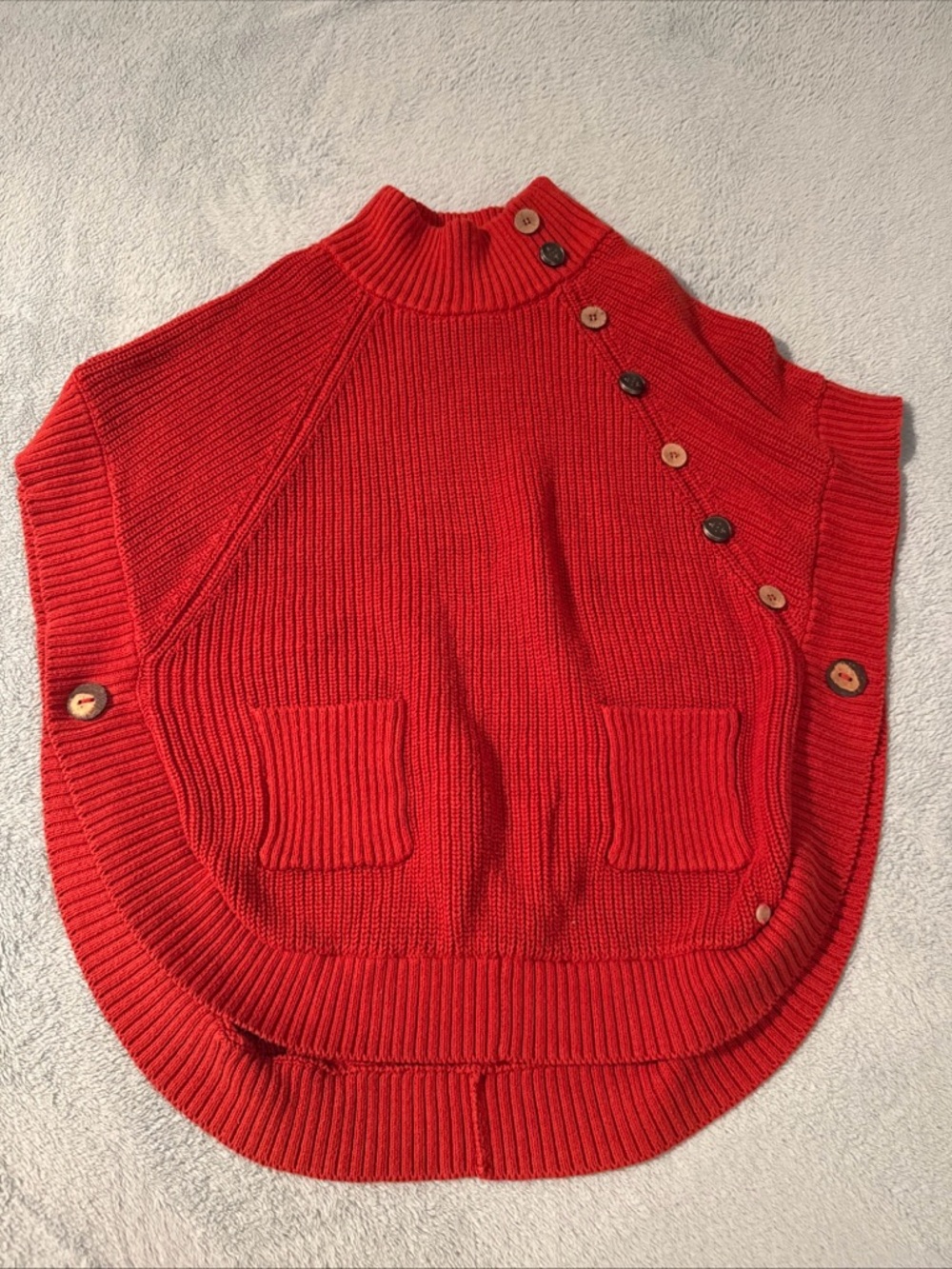 Pure Knits by Neon Buddha Tribal Poncho Size PL Color: Saffron Originally $115